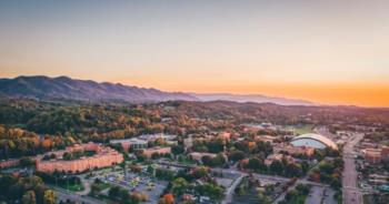 Aerial view of ETSU's Campus
